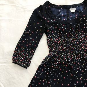 Cooperative Navy Dress with Colorful Pattern